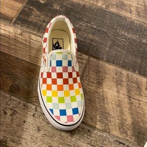 Brand new rainbow slip on Vans